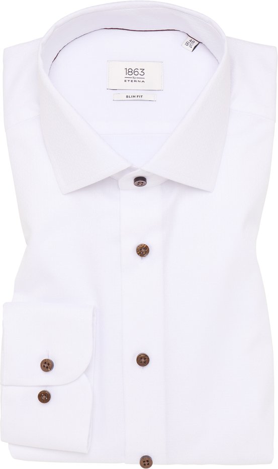 Thumbnail - SLIM FIT Hemd in weiß unifarben
