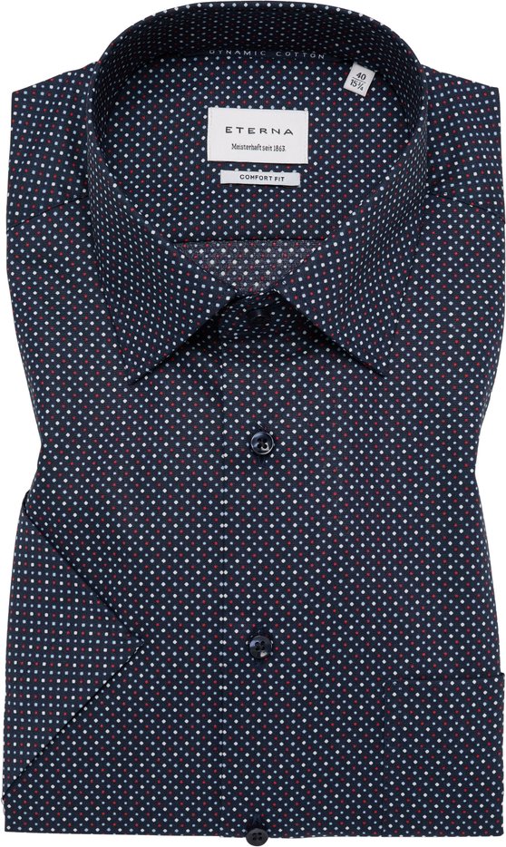 COMFORT FIT Hemd in rot bedruckt