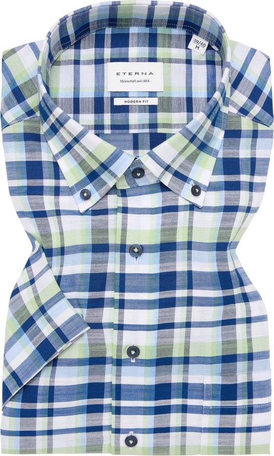 MODERN FIT Hemd in grün kariert
