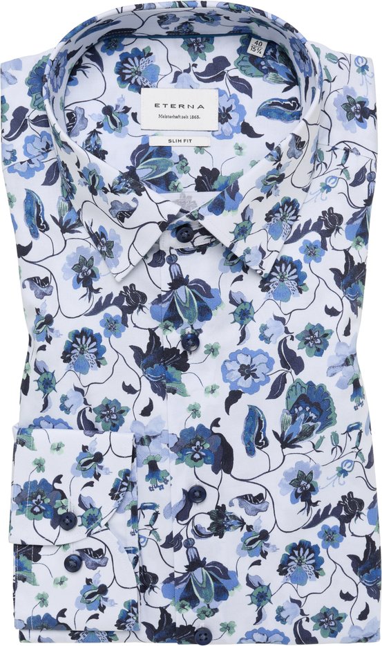 SLIM FIT Hemd in denim bedruckt