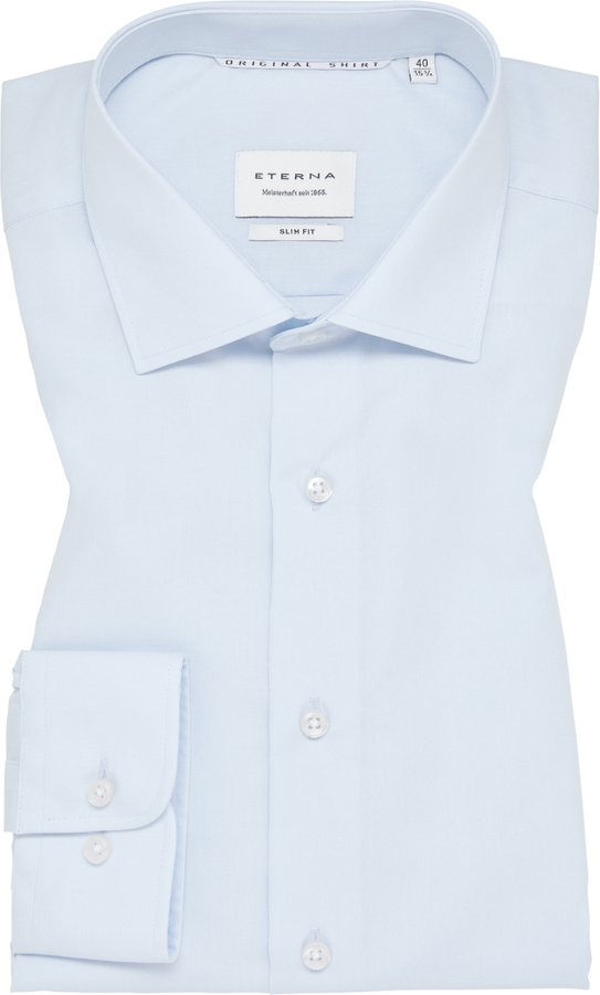 SLIM FIT Original Shirt in hellblau unifarben