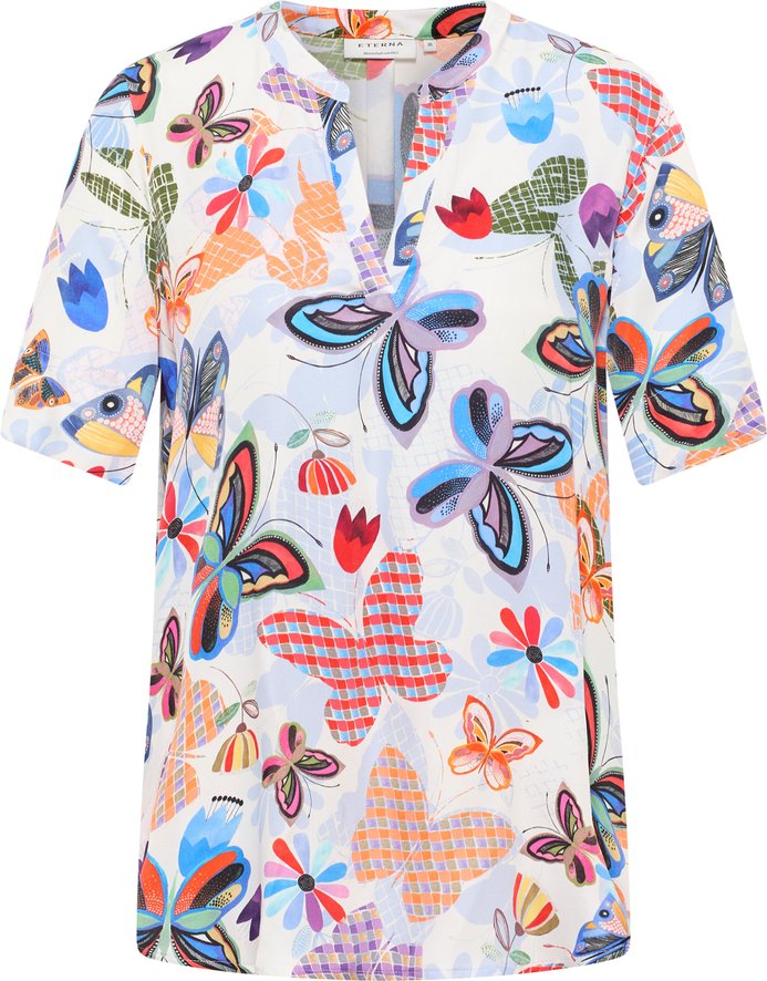 Tunika in hellblau bedruckt