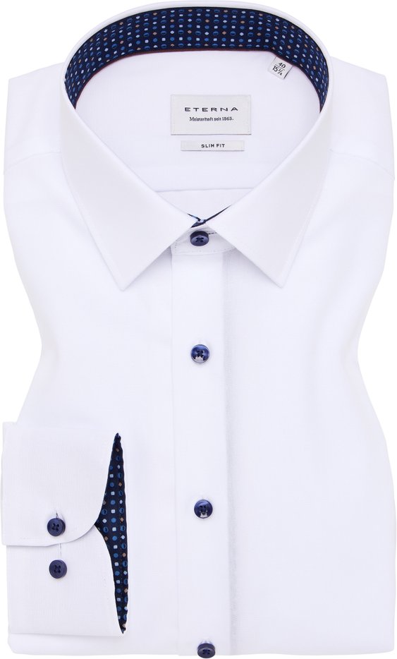 SLIM FIT Hemd in weiß unifarben