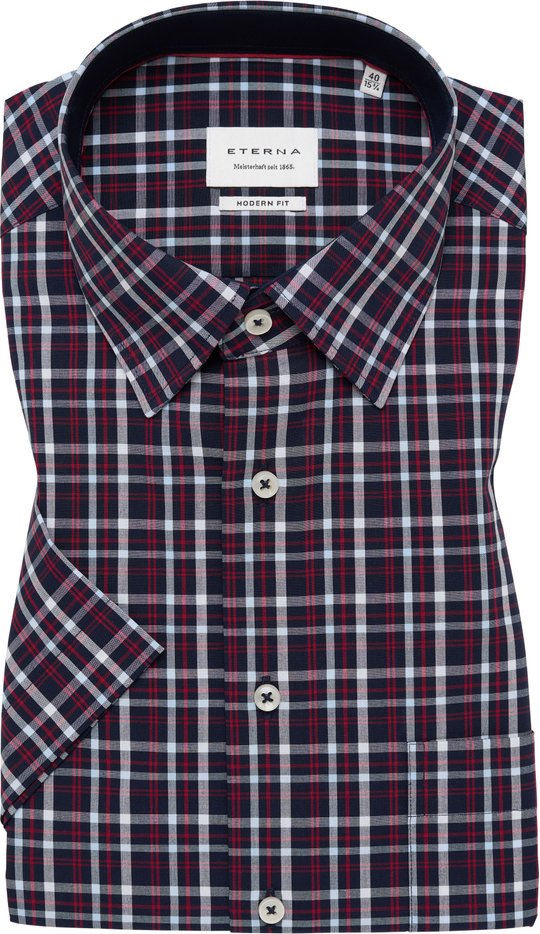 MODERN FIT Hemd in navy kariert