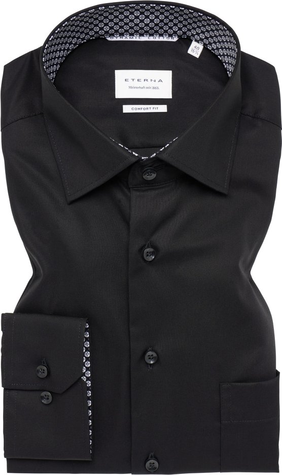 Thumbnail - COMFORT FIT Hemd in schwarz unifarben