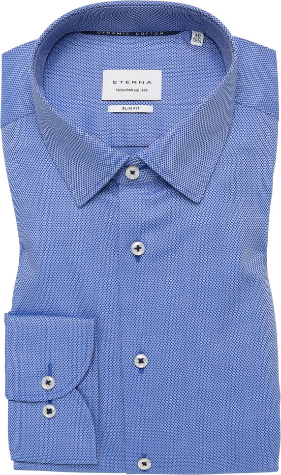 SLIM FIT Hemd in pastellblau strukturiert