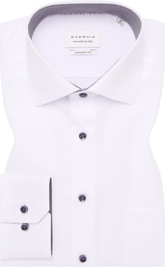 COMFORT FIT Original Shirt in weiß unifarben