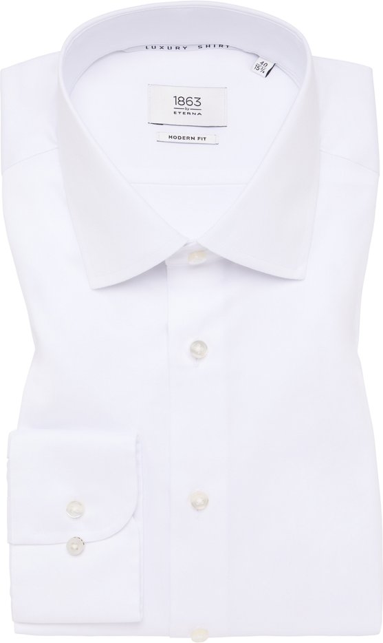 Thumbnail - MODERN FIT Luxury Shirt in weiß unifarben