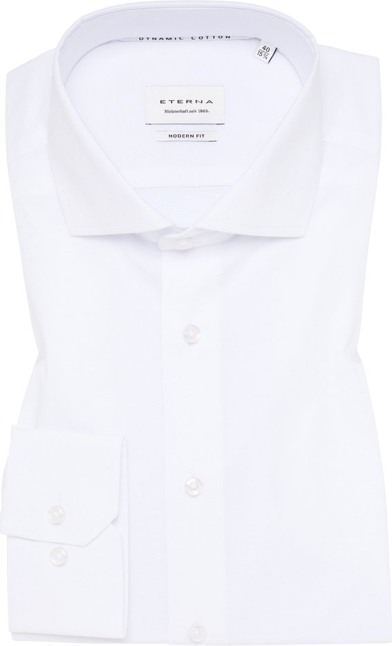 MODERN FIT Hemd in weiß strukturiert