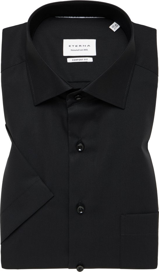 COMFORT FIT Original Shirt in schwarz unifarben