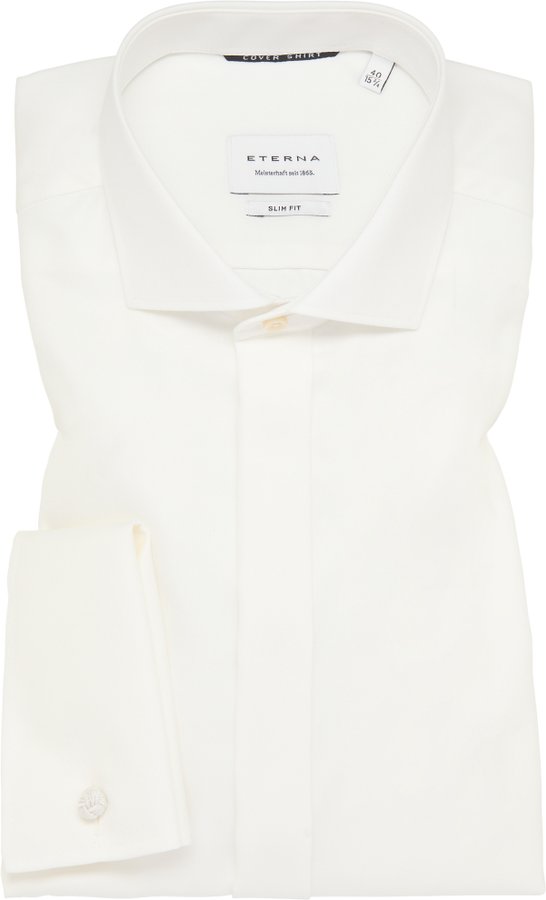 Thumbnail - SLIM FIT Cover Shirt in beige unifarben