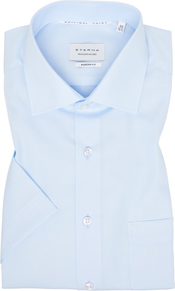 MODERN FIT Original Shirt in hellblau unifarben