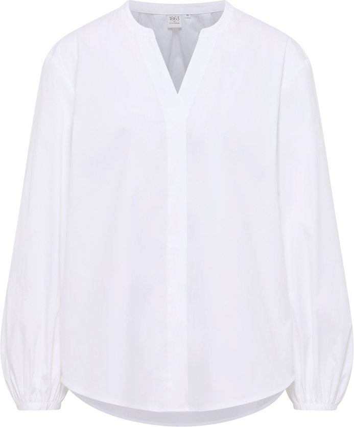 Signature Shirt Bluse in weiß unifarben