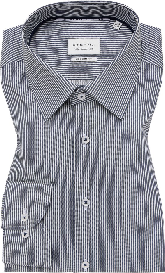 Thumbnail - MODERN FIT Hemd in navy gestreift