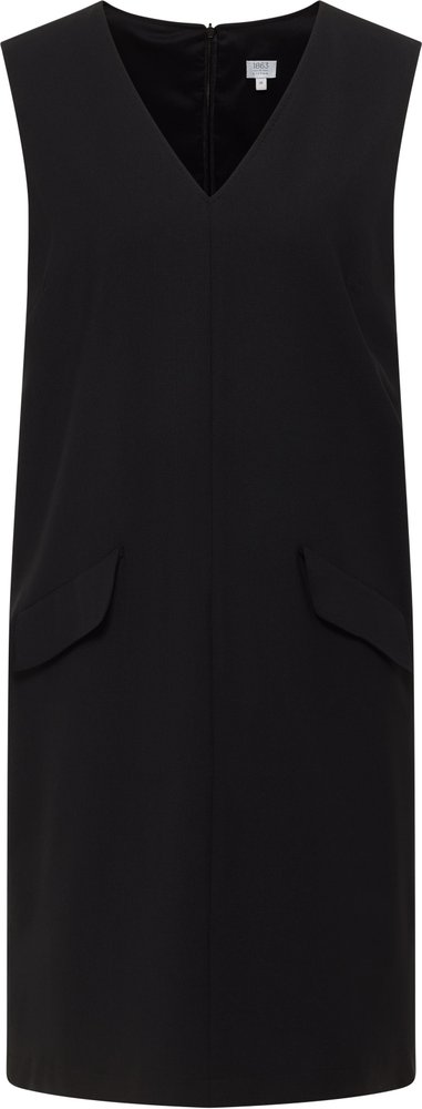 Midikleid in schwarz unifarben