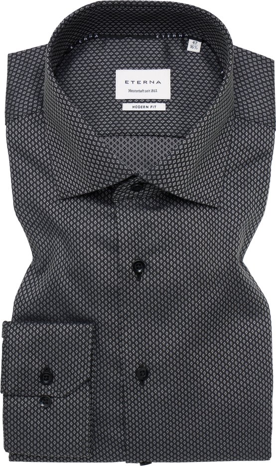 Thumbnail - MODERN FIT Hemd in anthrazit strukturiert