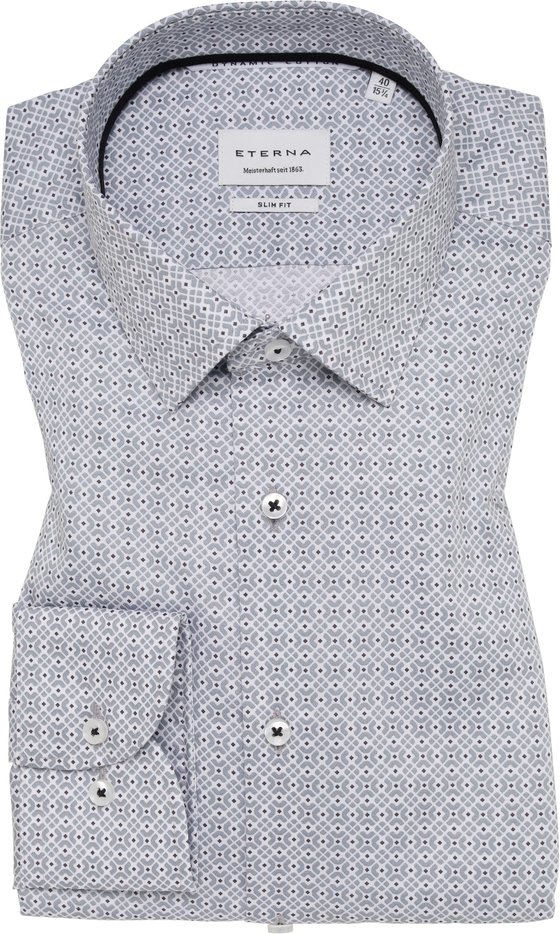 SLIM FIT Hemd in silber bedruckt