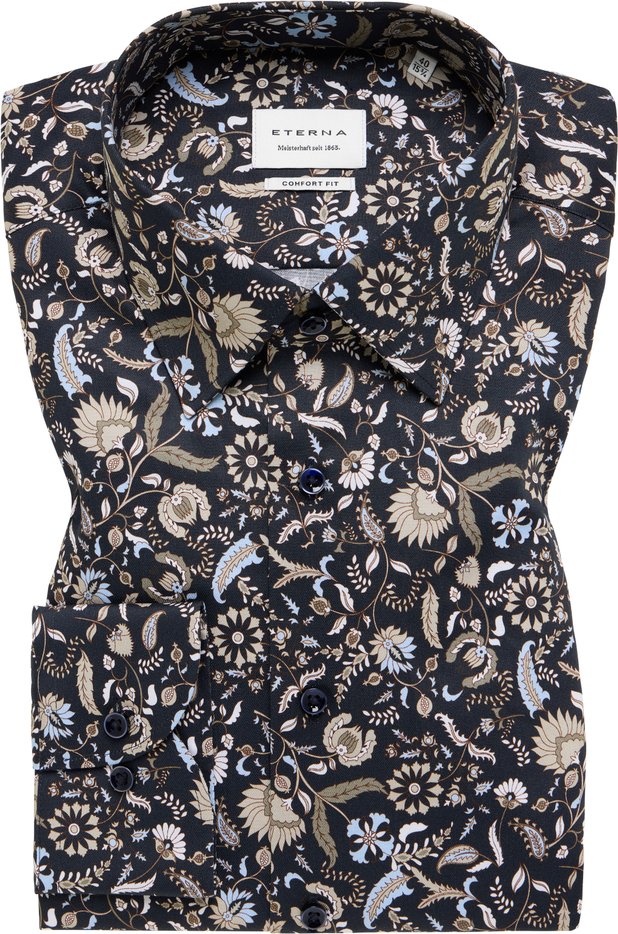 Thumbnail - COMFORT FIT Hemd in navy bedruckt