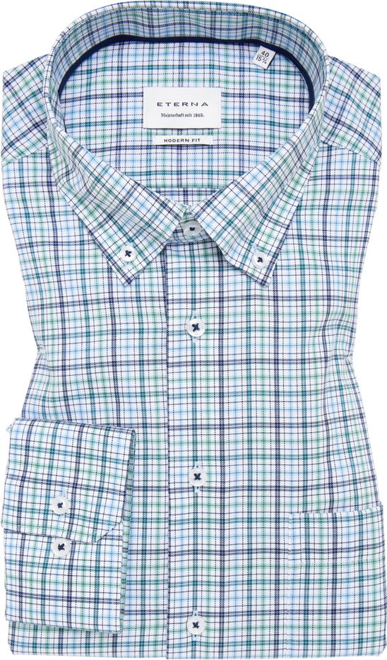 Thumbnail - MODERN FIT Hemd in grün kariert