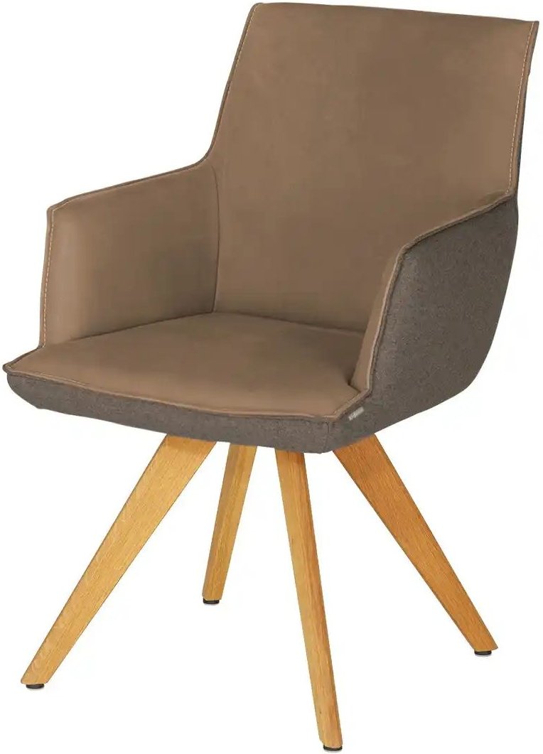 KOINOR Armlehnstuhl Leder Schwof ¦ braun ¦ Maße (cm): B: 57 H: 90 T: 66.0 Stühle > Esszimmerstühle > Esszimmerstühle mi...