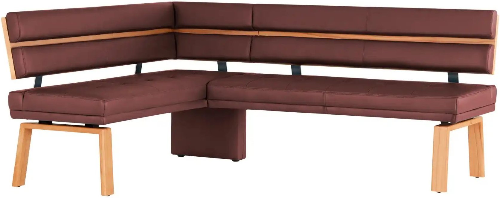 Eckbank Leder Canto III ¦ rot ¦ Maße (cm): B: 203 H: 88 T: 157.0 Bänke > Eckbänke - Höffner