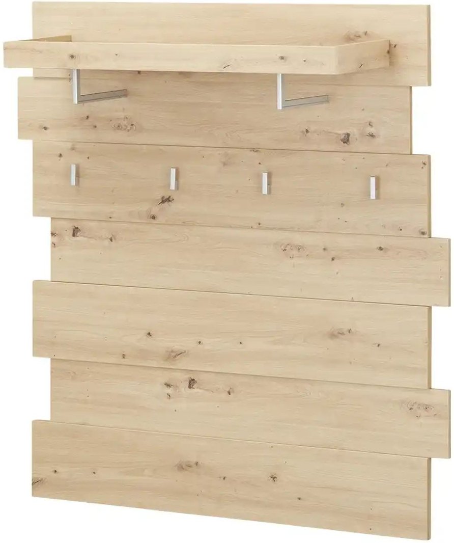 uno Garderobenpaneel Nino ¦ holzfarben ¦ Maße (cm): B: 120 H: 125 T: 32.0 Garderoben & Kleiderstangen > Hakenleisten - ...