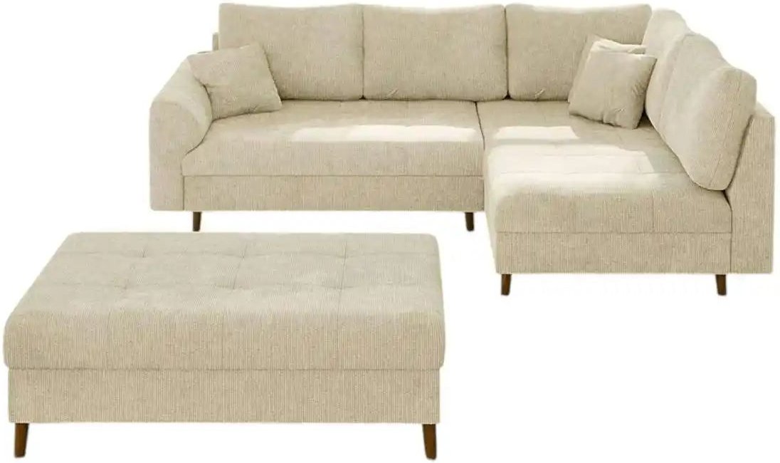 S-STYLE Ecksofa mit Hocker Trygve ¦ beige ¦ Maße (cm): B: 231 H: 81 Polstermöbel > Sofas > Ecksofas - Höffner