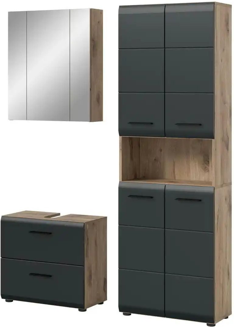 Thumbnail - Badkombination Igelsbachsee ¦ holzfarben ¦ Maße (cm): B: 135 H: 185 Schränke > Badschränke > Komplett-Badkombinationen ...