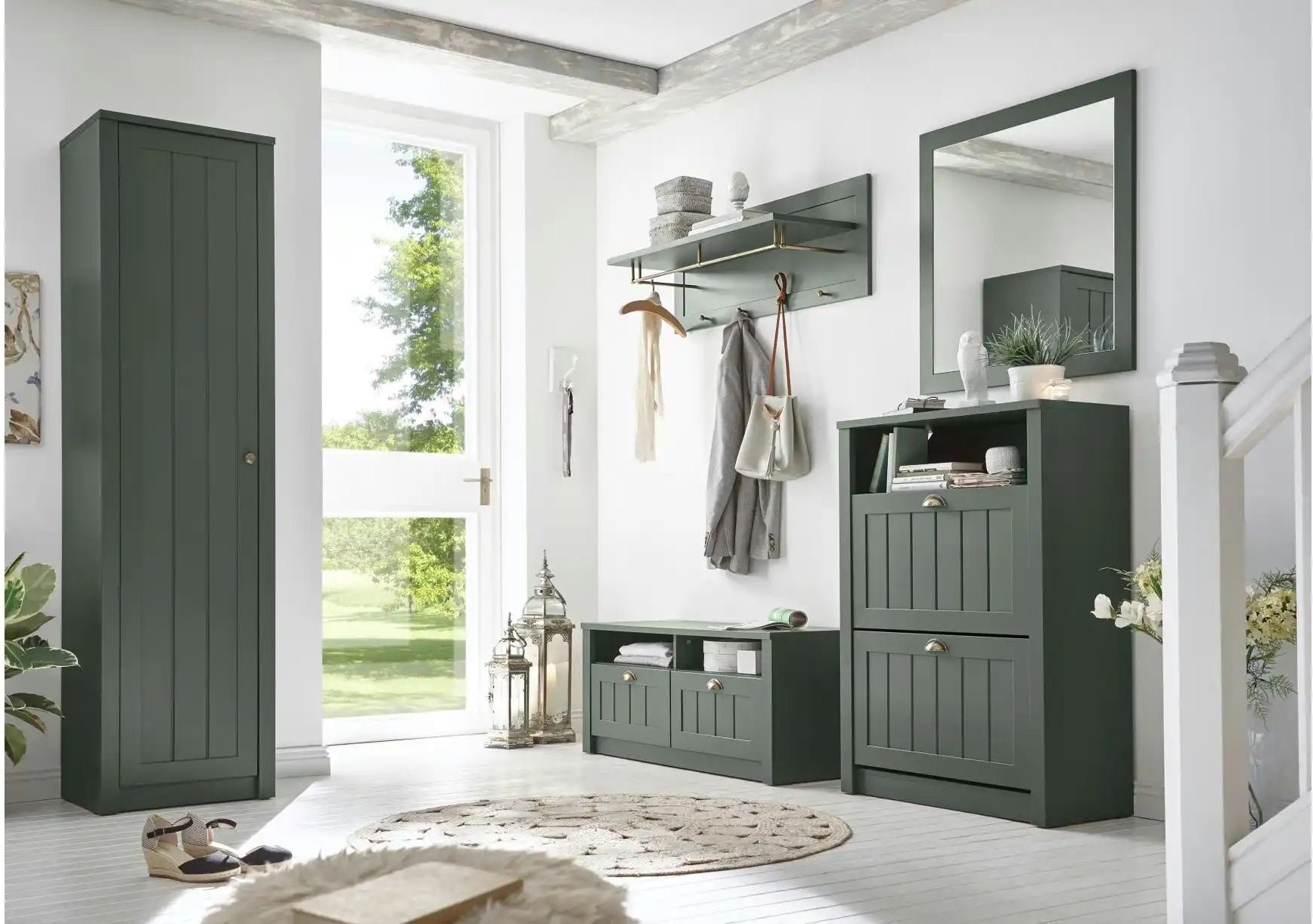 Garderoben-Set Verde ¦ grün ¦ Maße (cm): B: 273 H: 198 T: 43.0 Garderoben & Kleiderstangen > Garderoben - Höffner