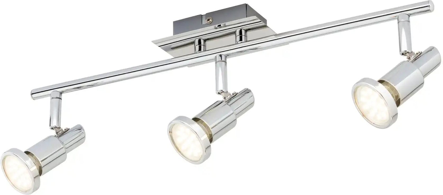 KHG LED-Deckenstrahler mit 3 schwenkbaren Spots ¦ silber ¦ Maße (cm): B: 52 H: 13 T: 8.5 Lampen & Leuchten > Deckenleu...