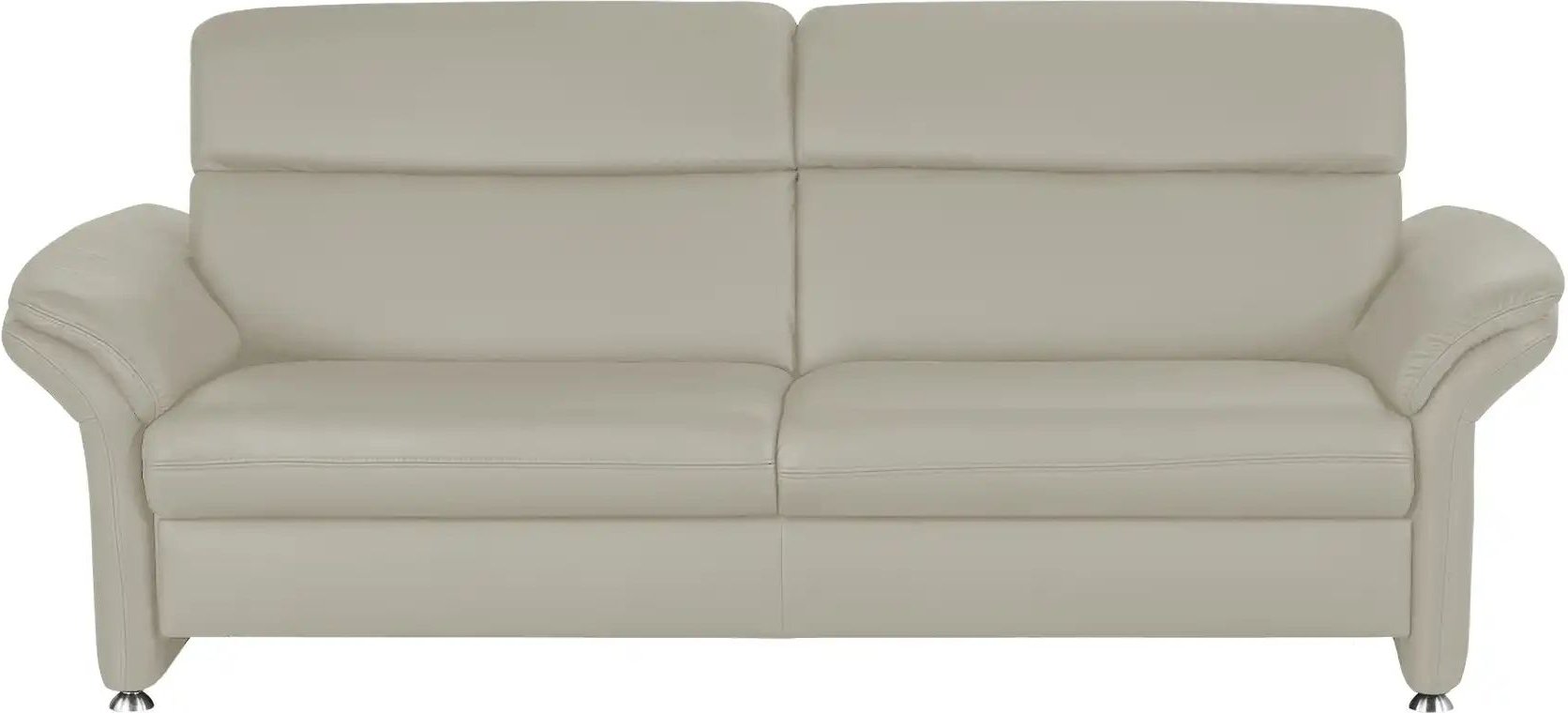 Thumbnail - meinSofa Einzelsofa Leder Manon ¦ grau ¦ Maße (cm): B: 228 H: 94 T: 92.0 Polstermöbel > Sofas > 3-Sitzer - Höffner