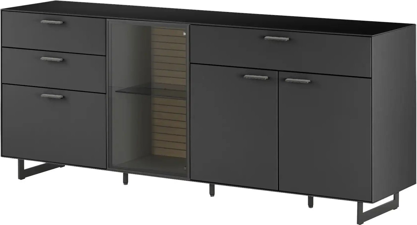 Wohnwert Sideboard Spektrum ¦ schwarz ¦ Maße (cm): B: 197 H: 83 T: 46.0 Kommoden & Sideboards > Sideboards - Höffner