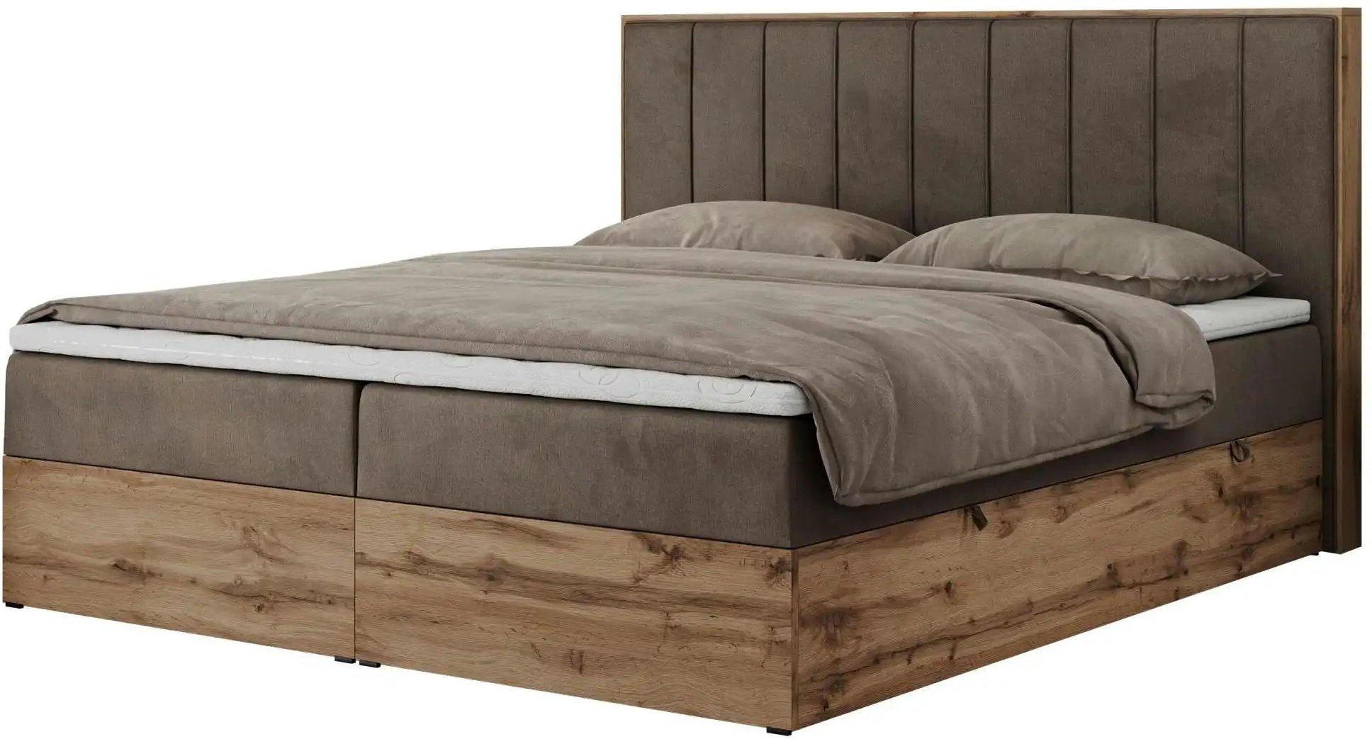 Boxbett mit Bettkasten Bellissimo ¦ braun ¦ Maße (cm): B: 208 H: 115 Betten > Komfortbetten - Höffner