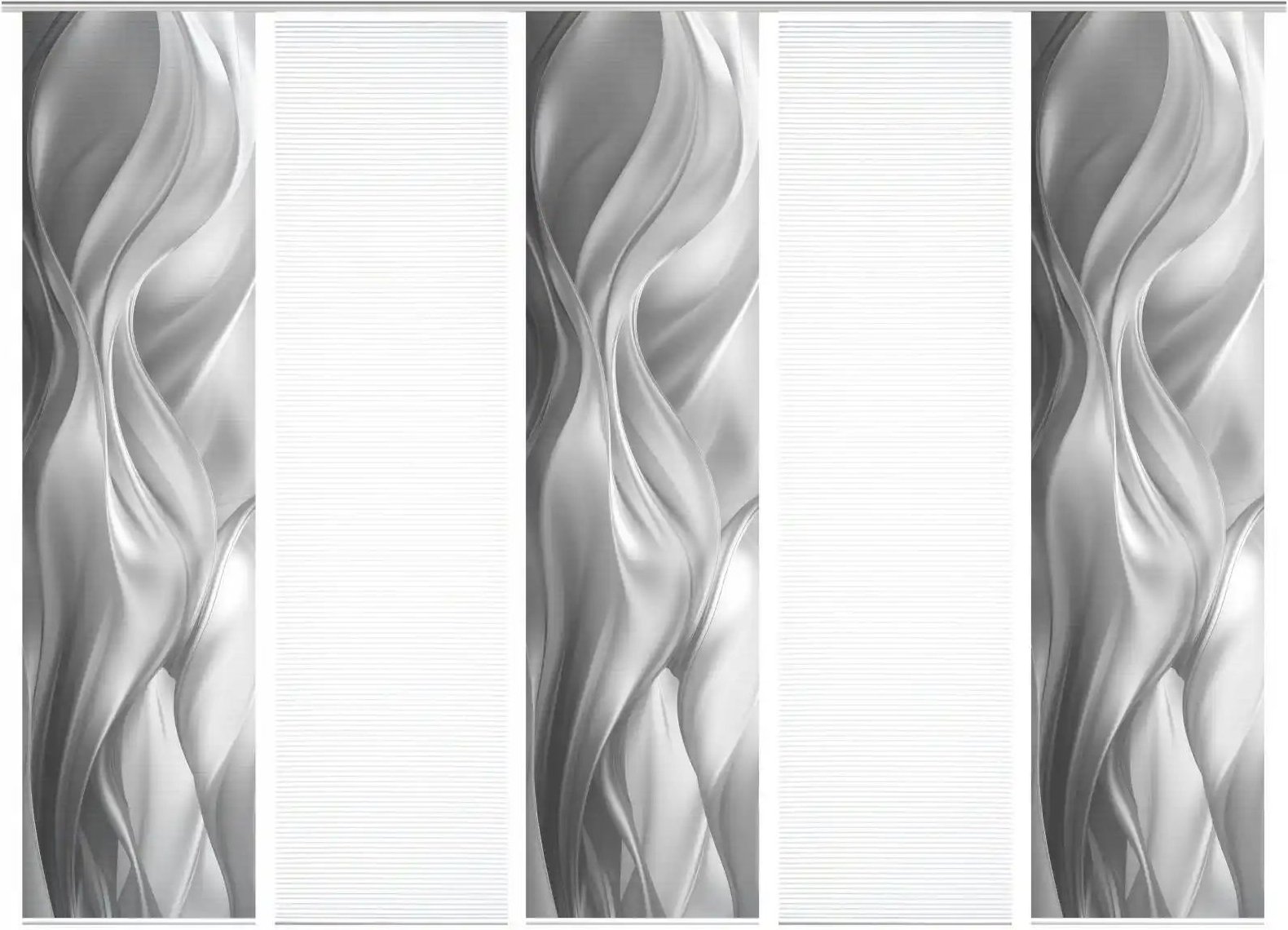 HOME in green Schiebevorhang ¦ grau ¦ Synthetik ¦ Maße (cm): B: 60 H: 245 Gardinen & Rollos > Gardinen & Vorhänge > Sc...