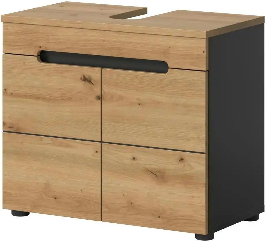 Waschbeckenunterschrank Canower See ¦ grau ¦ Maße (cm): B: 63 H: 55 Schränke > Badschränke > Waschbecken-unterschränke...