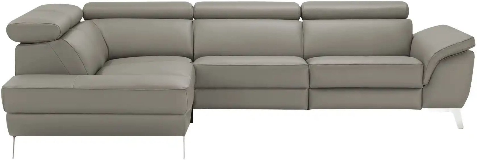 uno Ecksofa Leder Dallas ¦ grau ¦ Maße (cm): B: 283 H: 74 T: 228.0 Polstermöbel > Sofas > Ecksofas - Höffner