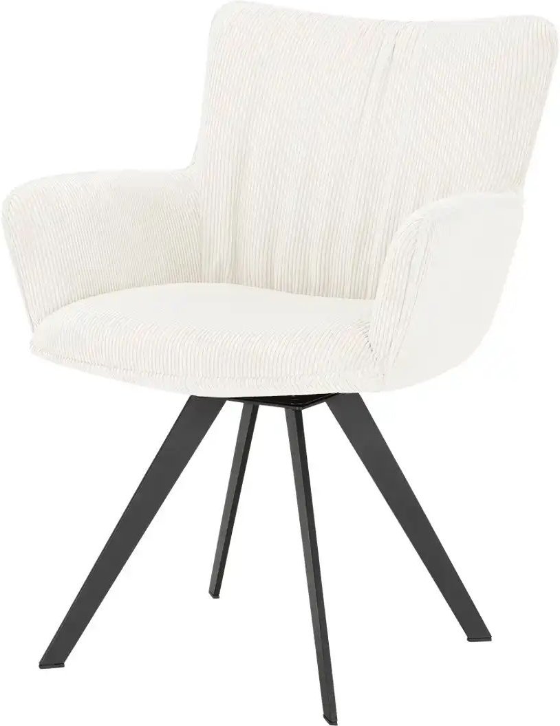 Wohnwert Armlehnstuhl Stella ¦ creme ¦ Maße (cm): B: 61 H: 87 T: 62.0 Stühle > Esszimmerstühle > Esszimmerstühle mit Ar...