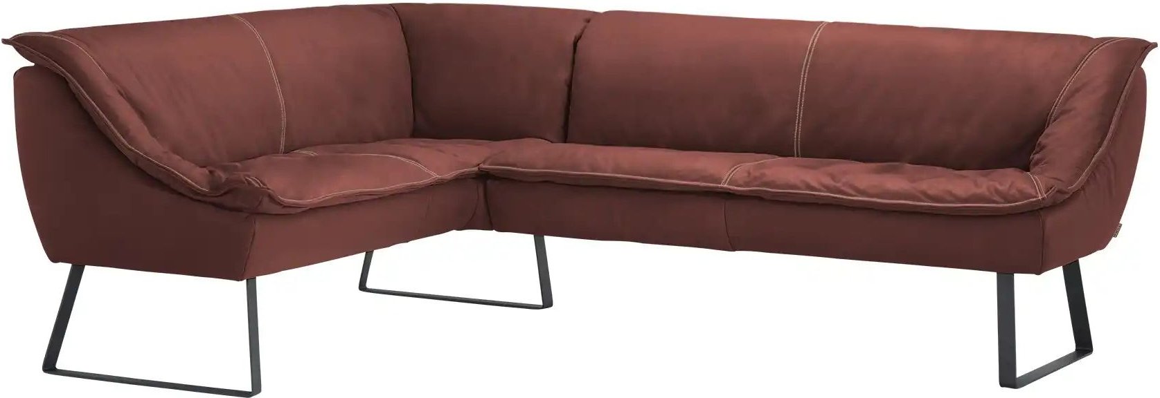 KOINOR Eckbank Leder Alino ¦ rot ¦ Maße (cm): H: 89 Bänke > Eckbänke - Höffner