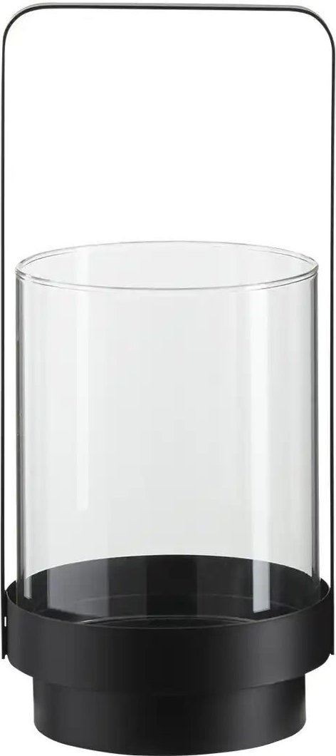 HOME STORY Windlicht   ¦ schwarz ¦ Metall,Glas ¦ Maße (cm): H: 33  Ø: 15.4 Accessoires > Kerzen & Kerzenständer - Höffne...