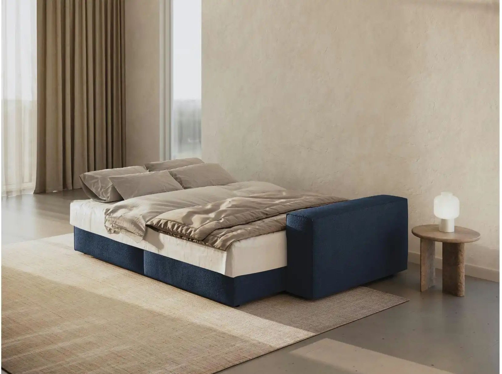 Micadoni Einzelsofa Jodie ¦ blau ¦ Maße (cm): B: 247 H: 86 Polstermöbel > Sofas > 3-Sitzer - Höffner