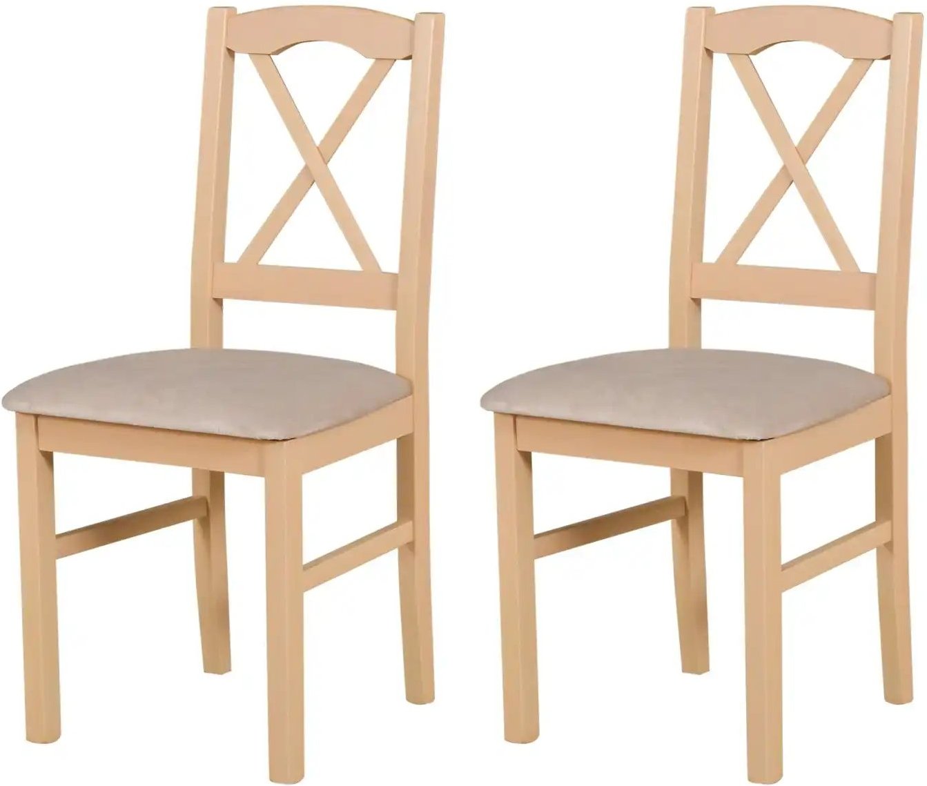 Thumbnail - Esszimmerstuhl 2er-Set ¦ beige ¦ Maße (cm): B: 43 H: 94 Stühle > Küchenstühle > Polster Küchenstühle - Höffner