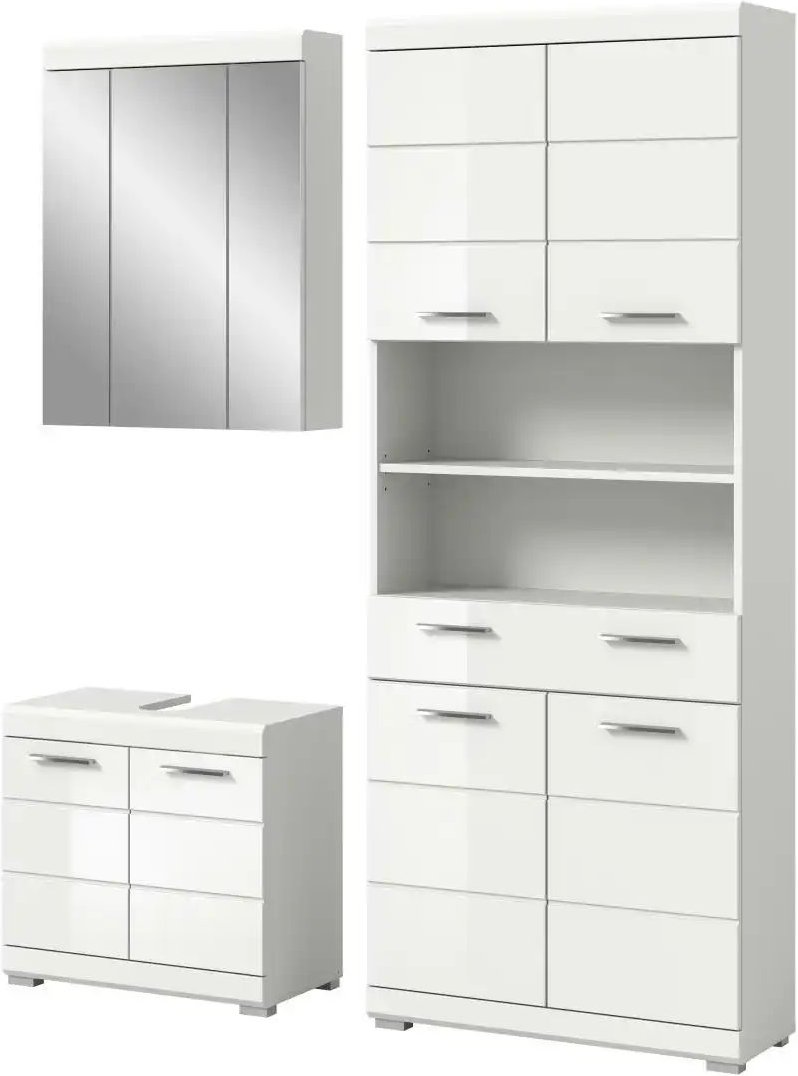 Badkombination Schloonsee ¦ weiß ¦ Maße (cm): B: 149 H: 191 Schränke > Badschränke > Komplett-Badkombinationen - Höffne...