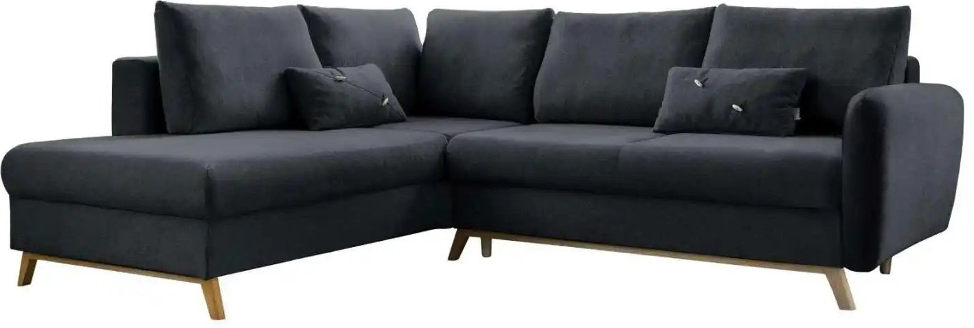Miuform Ecksofa mit Schlaffuntkion Scandic Lagom ¦ grau ¦ Maße (cm): B: 242 H: 90 Polstermöbel > Sofas > Ecksofas - Höff...