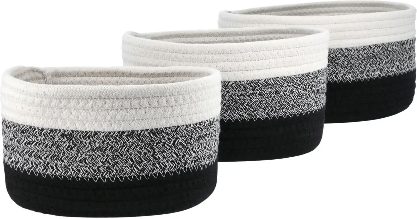 Aufbewahrungskörbe 3er Set ¦ mehrfarbig ¦ Polyester,Baumwolle ¦ Maße (cm): B: 23 H: 13 T: 18.0 Aufbewahrung > Körbe -...