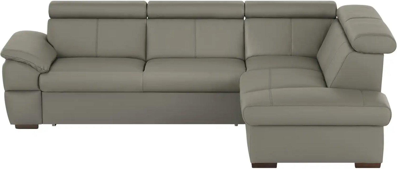 Thumbnail - uno Ecksofa aus Echtleder Town ¦ grau ¦ Maße (cm): B: 264 H: 76 T: 210.0 Polstermöbel > Sofas > Ecksofas - Höffner