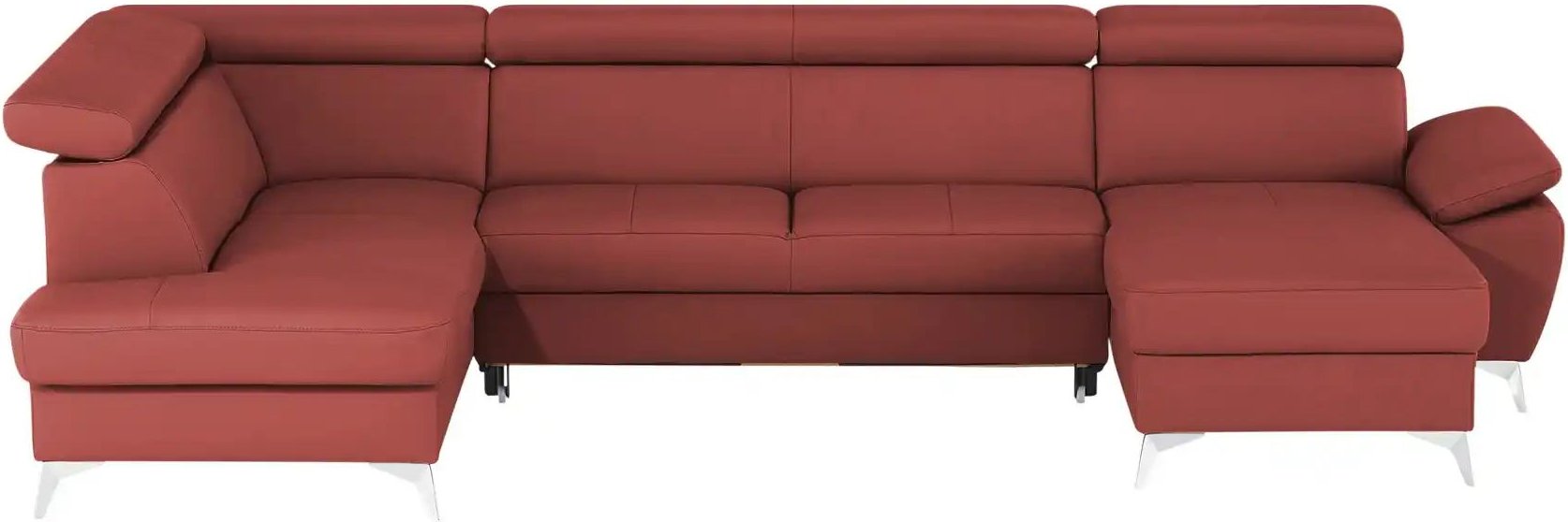 uno Wohnlandschaft mit verstellbarem Kopfteil Apollo ¦ rot ¦ Maße (cm): B: 338 H: 96 T: 210.0 Polstermöbel > Sofas > Sch...