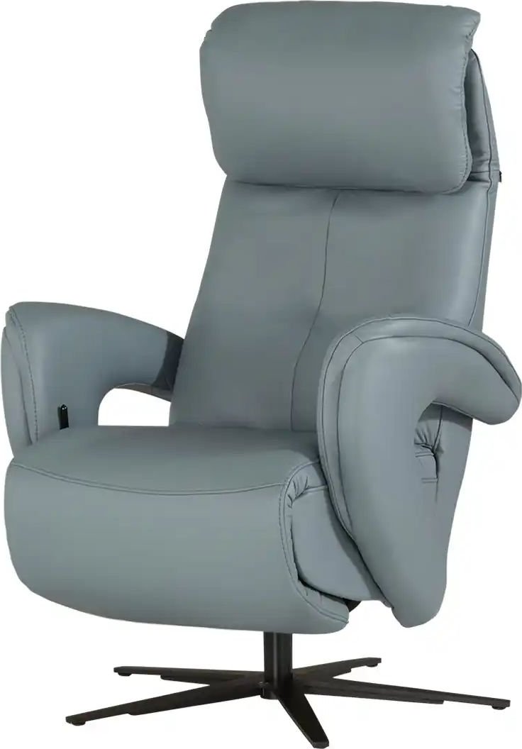 Hukla Relaxsessel aus Leder Pierre ¦ blau ¦ Maße (cm): B: 75 H: 115 T: 87.0 Polstermöbel > Sessel > Relaxsessel - Höffne...