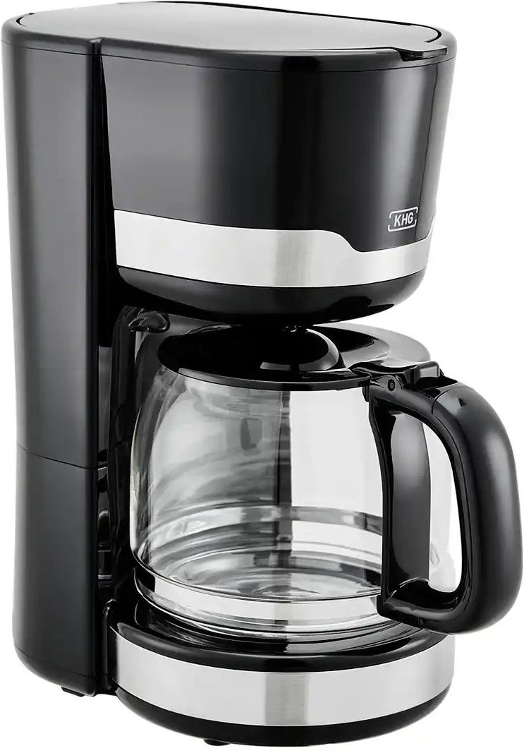 KHG Kaffeeautomat KA-129 SE2 ¦ schwarz ¦ Glas,Edelstahl,Kunststoff ¦ Maße (cm): B: 23 H: 32 T: 15.5 Elektrokleingeräte ...