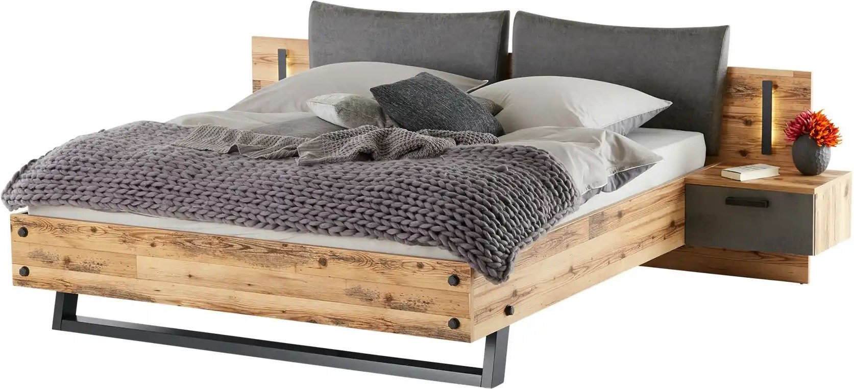 Bettanlage Liverpool ¦ holzfarben ¦ Maße (cm): B: 289,4 H: 96,3 T: 215.5 Betten > Komfortbetten - Höffner