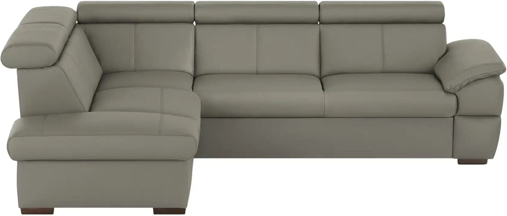 uno Ecksofa aus Echtleder Town ¦ grau ¦ Maße (cm): B: 264 H: 76 T: 210.0 Polstermöbel > Sofas > Ecksofas - Höffner